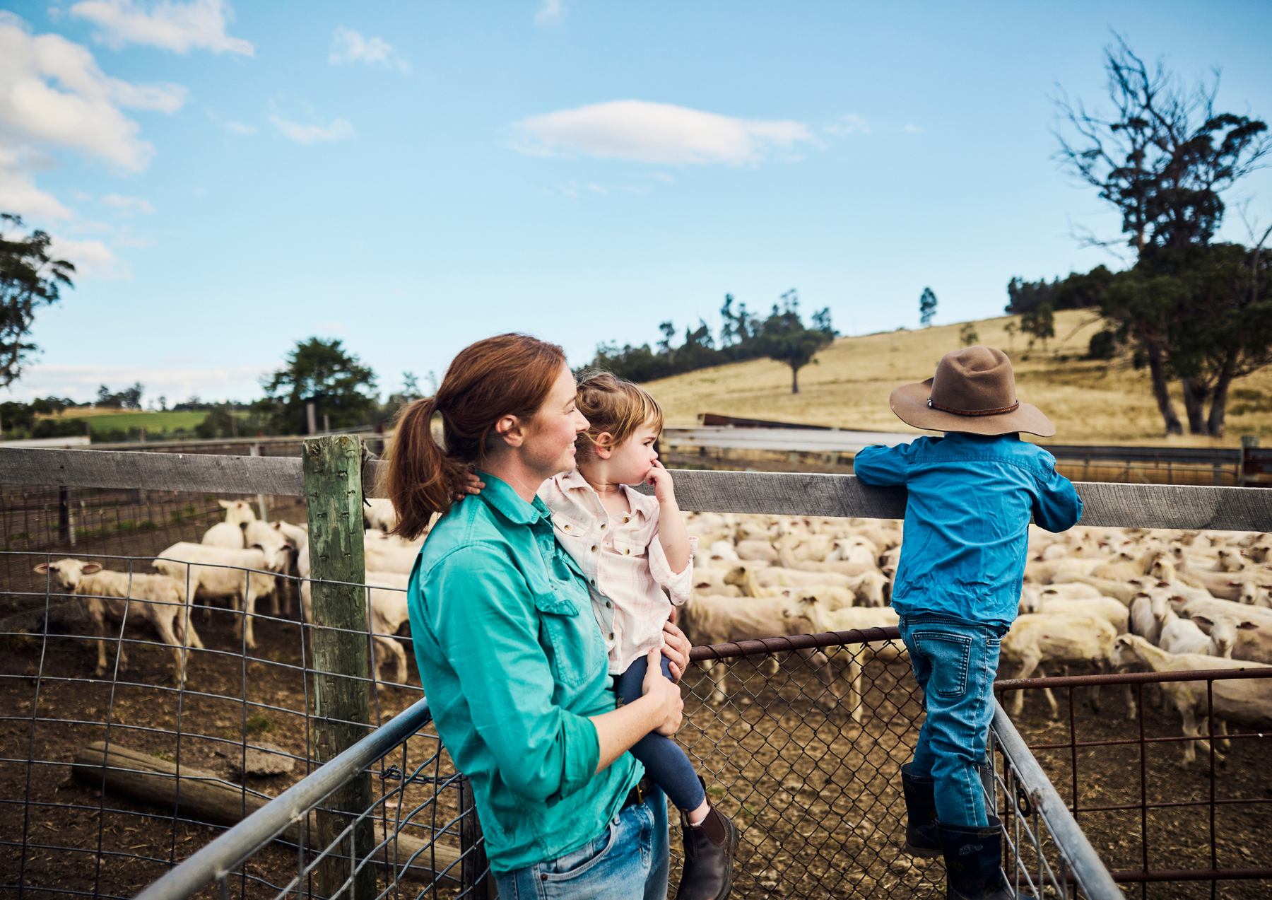 Australian Family on a farm hobby farmers