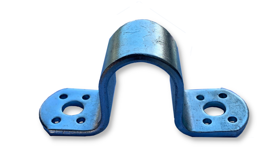 Top straddles for gates in blue and gold zinc