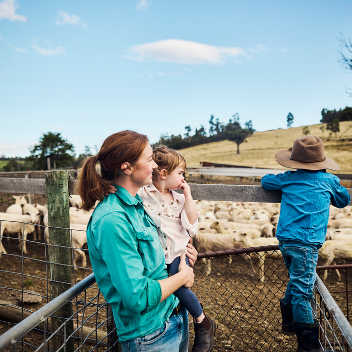 Australian Family on a farm hobby farmers