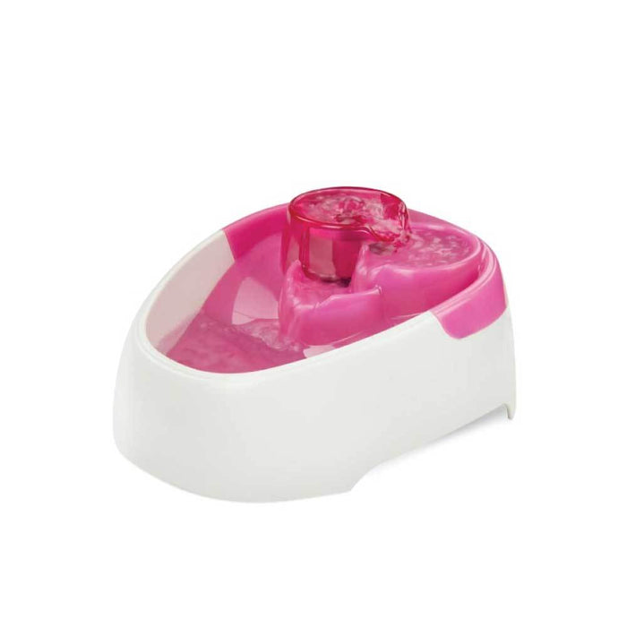 1 litre electric cat bubbler water drinking bowl in pink 