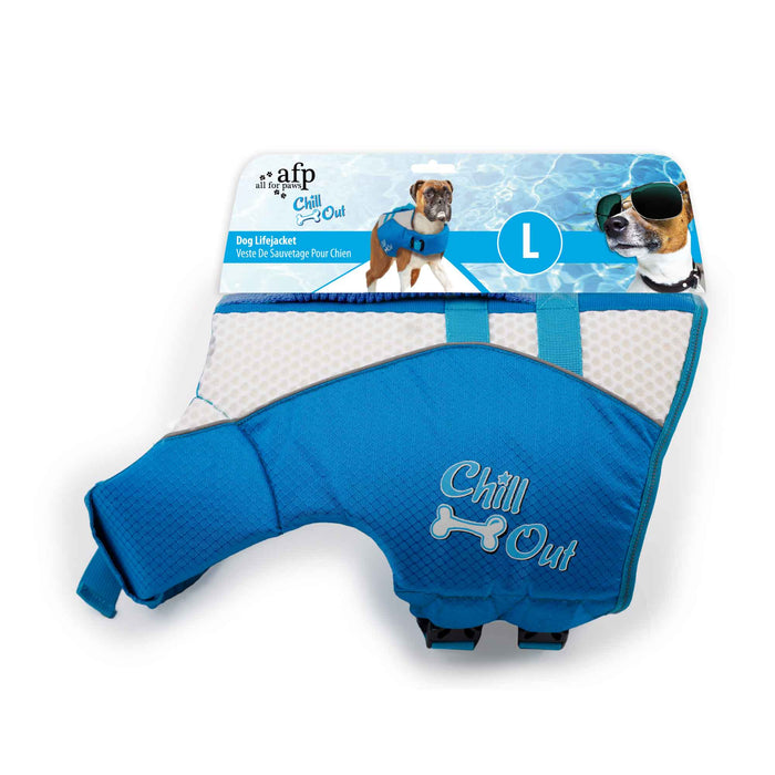 Blue adjustable safety vest for dogs