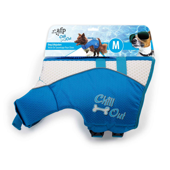 Blue adjustable safety vest for dogs