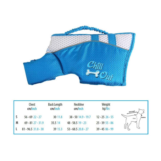 Blue adjustable safety vest for dogs