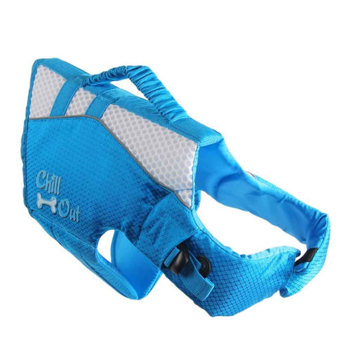 Blue adjustable safety vest for dogs