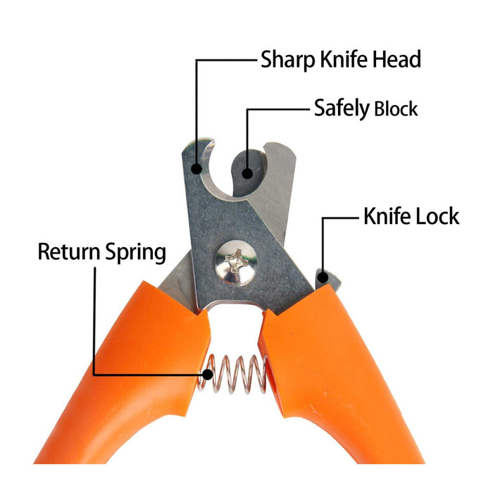 Orange pet toe nail professional safe cutters