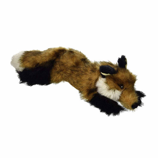 plush fox shaped interactive squeak toy for dog