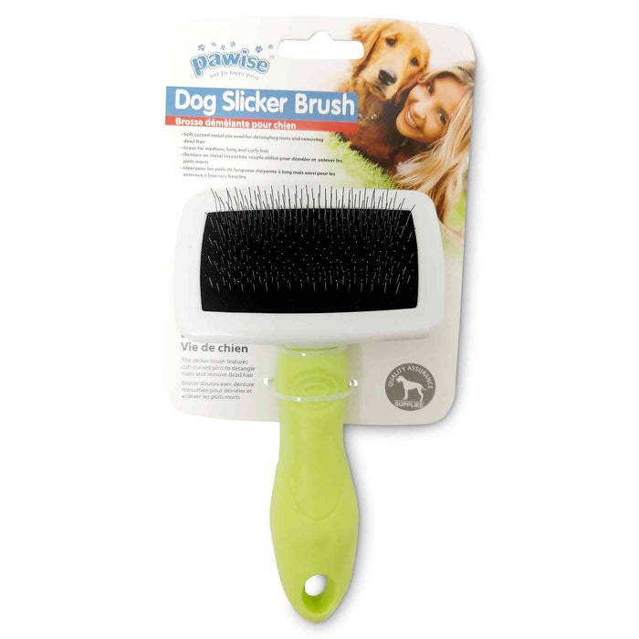 Green detangling brush for pets with long hair 