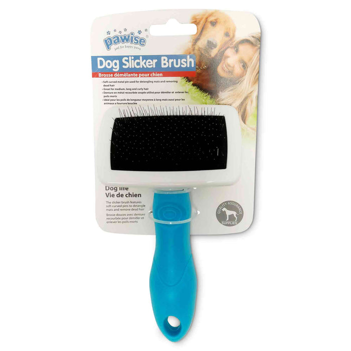 Blue detangling brush for pets with long hair 