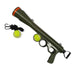 Black and red tennis ball pet launcher toy for dogs 