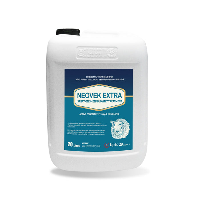 NEOVEK™ Extra (DICYCLANIL) Spray-On Sheep Blowfly Treatment