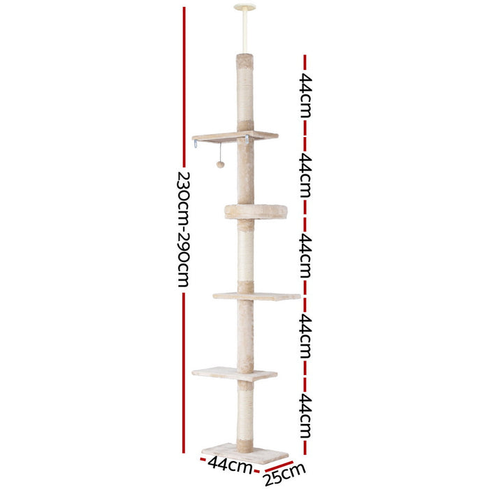 Scratching tower used for cat play 