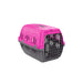 Pink pet travel crate