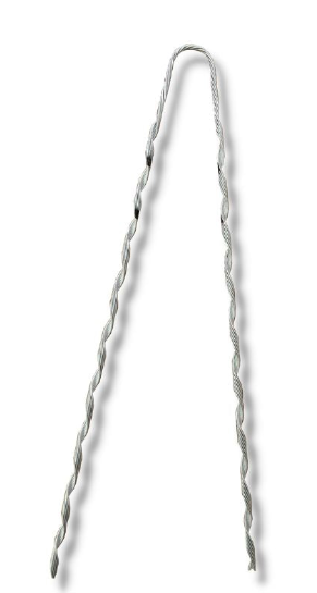 2-prong - 5 strand twisted galvanised helicoil 