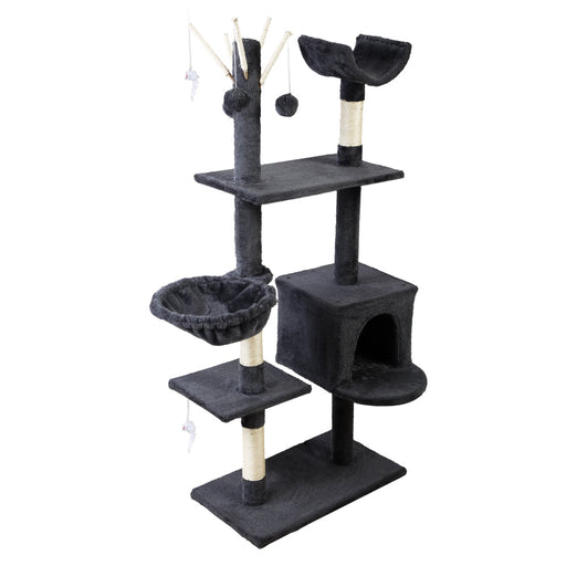 140cm large scratching tree for indoor cat play 