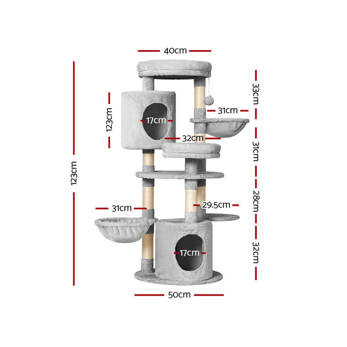 A 123cm cat tree scratching tower 