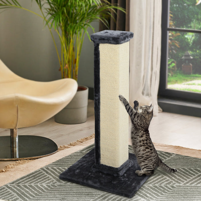 White and black 92cm cat scratching tree