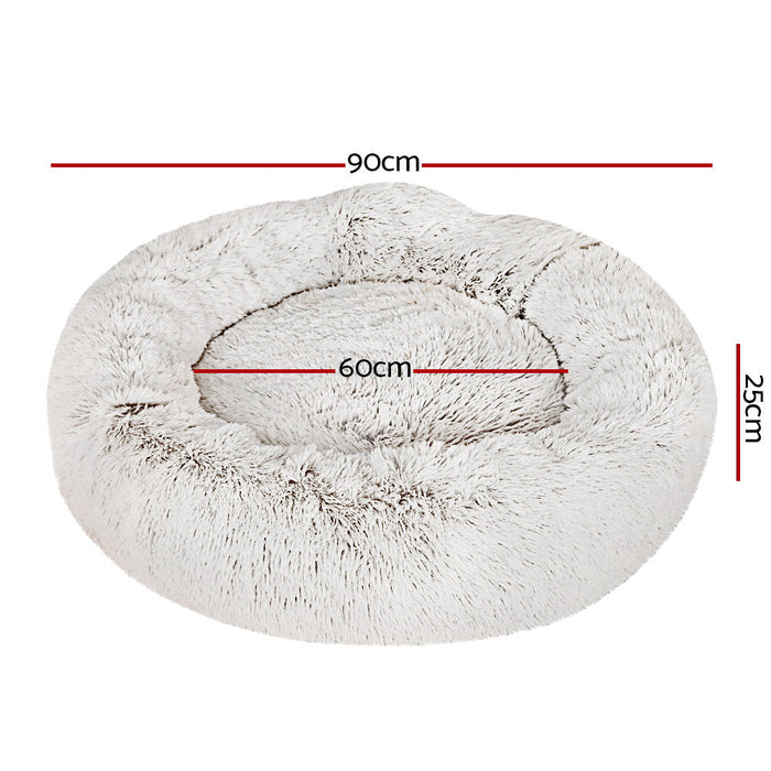 White padded comfortable pet bed 