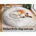 White padded comfortable pet bed 