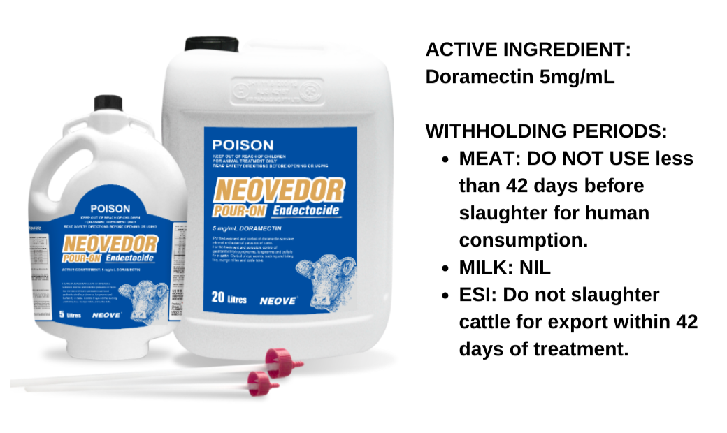 NEOVEDOR™ (DORAMECTIN) Pour-On Endectocide