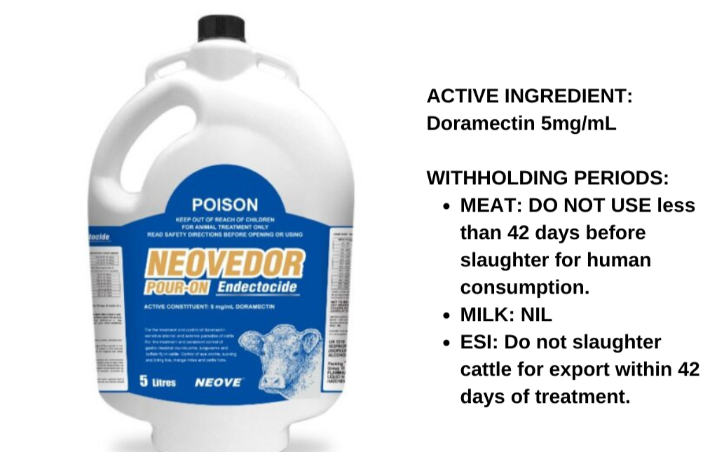 NEOVEDOR™ (DORAMECTIN) Pour-On Endectocide