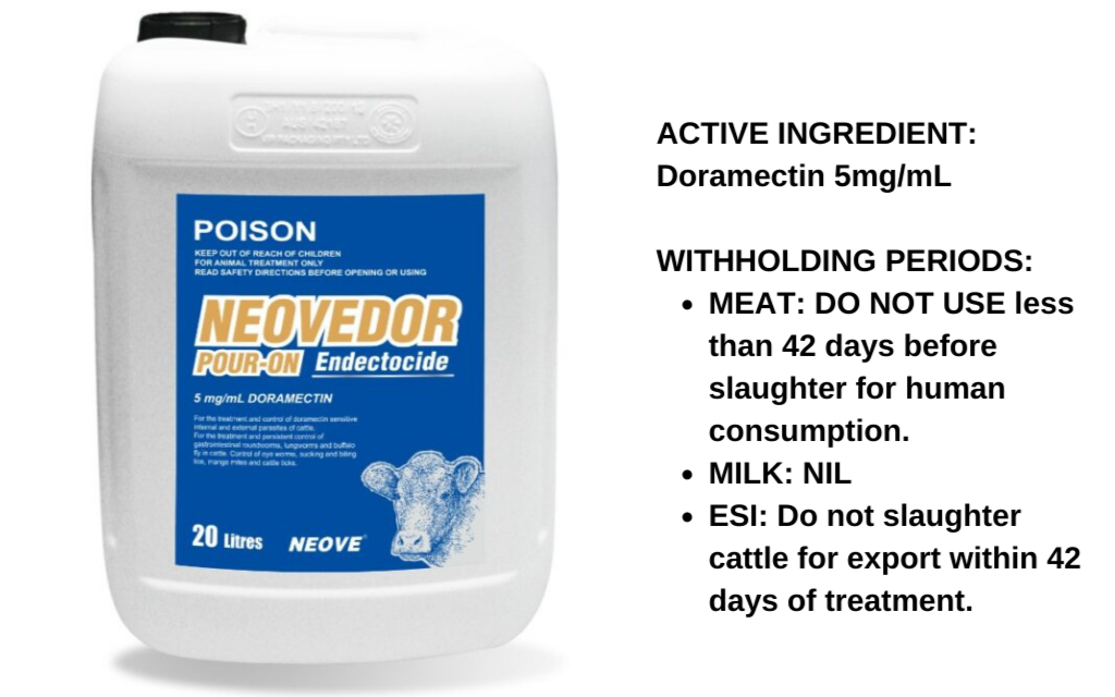NEOVEDOR™ (DORAMECTIN) Pour-On Endectocide