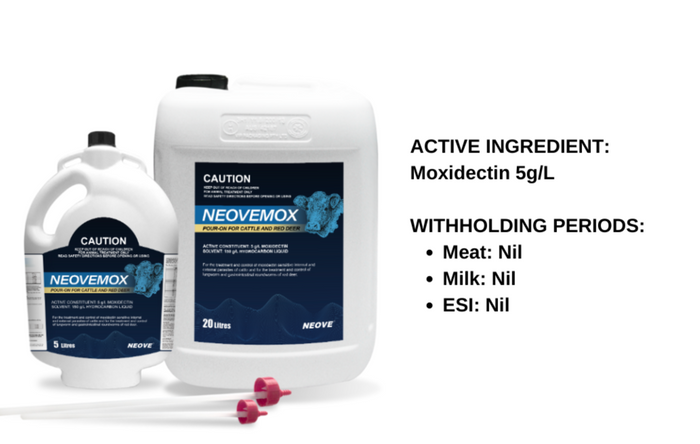 NEOVEMOX™ (MOXIDECTIN) Pour-On for Cattle and Red Deer