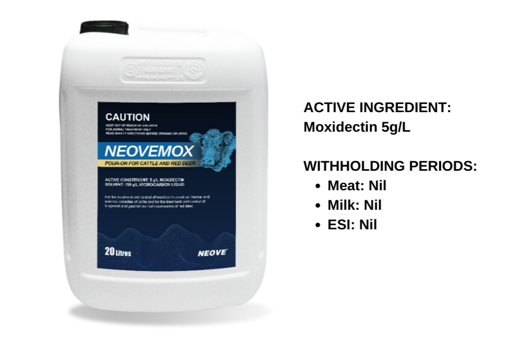 NEOVEMOX™ (MOXIDECTIN) Pour-On for Cattle and Red Deer