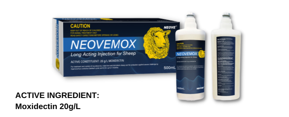 NEOVEMOX™ (MOXIDECTIN) Long Acting Injection for Sheep 500ml (20g/L)