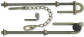 Li-Lo Hinge Packs to suit large timber posts - spring loaded hook and staple